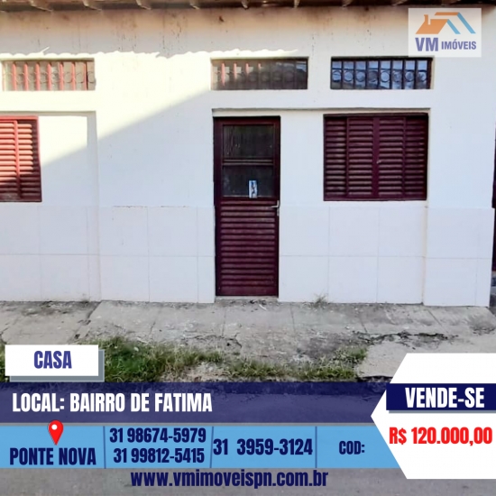 CASA A VENDA BAIRRO DE FATIMA
