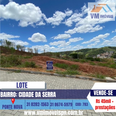 LOTE NO CIDADE DA SERRA